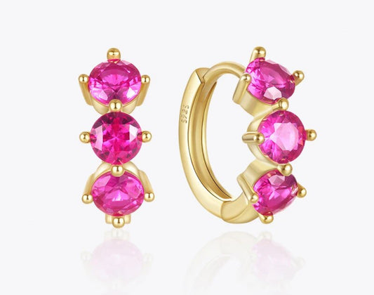 ZIRCONIA PINK EARRINGS