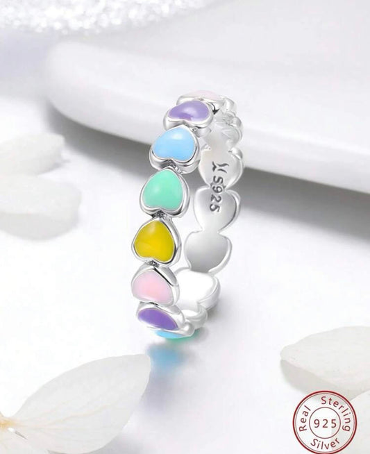 COLORFUL HEART RING