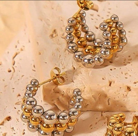 GOLD & SILVER EARRINGS